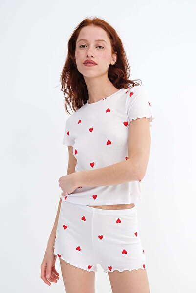 Addax Σετ πιτζάμες με σχέδιο Ş5001