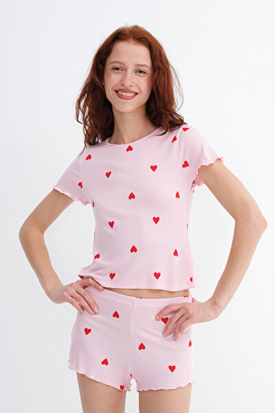 Addax Σετ πιτζάμες με σχέδιο Ş5001