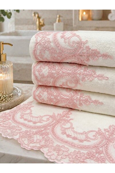 AYHANHOME Σετ 4 τεμαχίων βελούδινη γαλλική πετσέτα προίκας με κορδόνια 50x90 ...