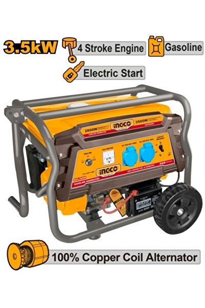 Ingco Γεννήτρια 3.5 kW Κινητήρας 4 Χρόνων GE 35006 ES