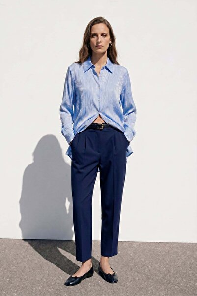 Sateen Χαλαρό Πουκάμισο - Μπλε