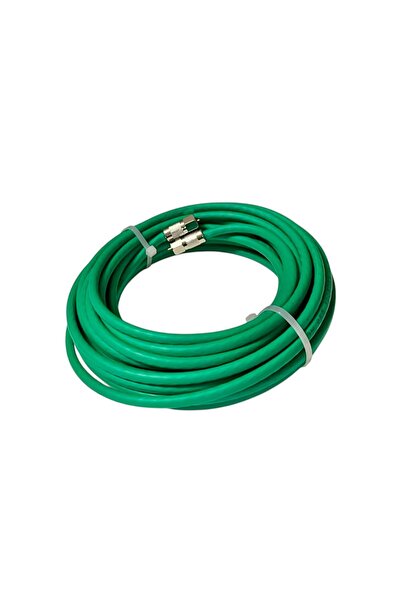 TAYFUN Yeşil 64 Tel Cablecable Diğitürk F Konnektörlü Uydu Anten Kablosu 24 Mt.