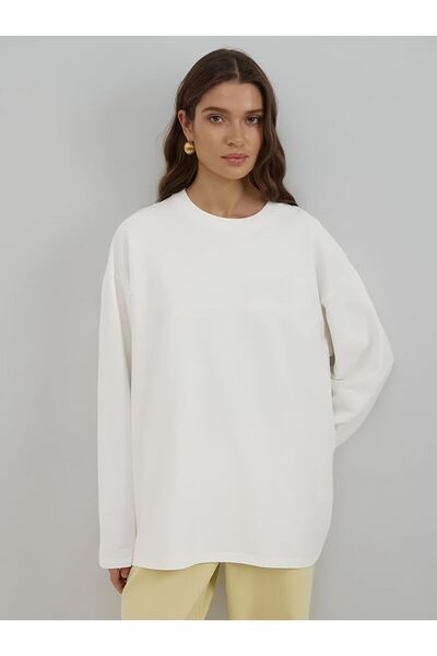 Hira Clothing Μπλούζα/Τοπ/Μπλουζάκι από βαμβάκι με φαρδιά μανίκια, σε χαλαρή ...