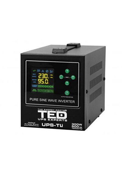 TED Electric UPS 500VA/300W cu autonomie extinsă, cu acumulator LiFePO4 (nein...