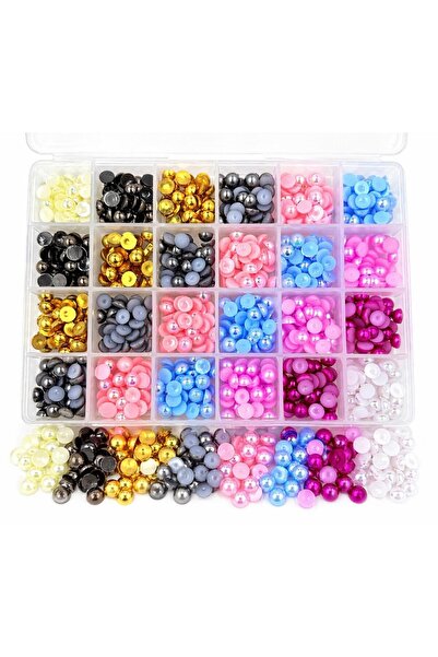 yiğit aksesuar Σετ χάντρες για κόλληση Giant Mega Half Pearl Boxed 8 mm (800 ...