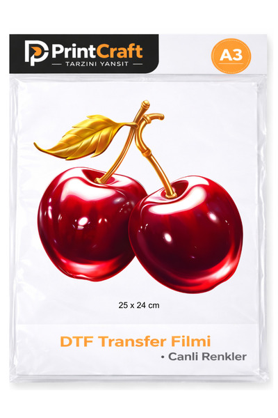 Palo Santo 25x24 cm Kırmızı Kiraz Modeli Ütü ile Yapışan DTF Transfer Baskı (A3)