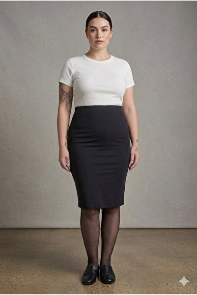 CNG MODA Μίντι φούστα γραφείου από ύφασμα Modal