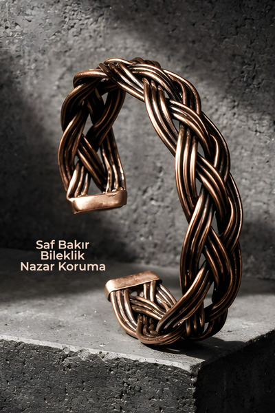 NBS Beautiful Naturel Stones Pure Copper Braided Model High-Quality Bracelet ...
