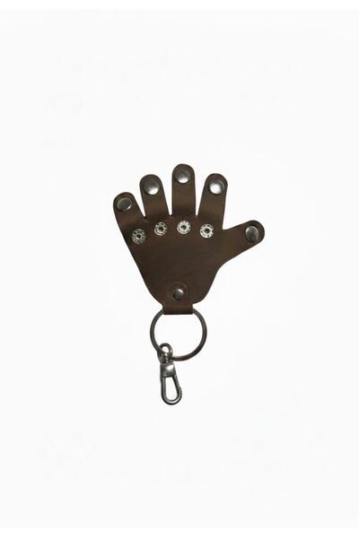 SANAT Αξεσουάρ τσάντας και μπρελόκ από γνήσιο δέρμα με φιγούρα χεριού και κου...