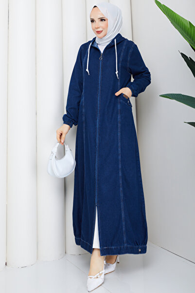 Pamuk Butik Γυναικεία φούστα με φερμουάρ και τζιν καπέλο