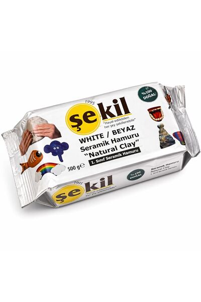 Şekil Seramik Hamuru 500Gr Beyaz