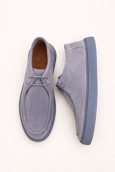 VARNAS Men's Blue Genuine Calfskin Suede Casual Lace-Up Eva Sole Shoes – Bridge