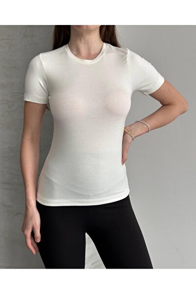 meymers Ολόσωμο κοντομάνικο μπλουζάκι με ριμπ ύφανση