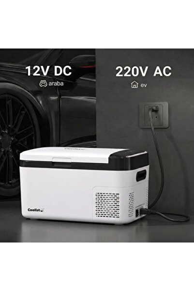 Coolist CLK25B 12/24Volt/ 220Volt 25 Litre Kompresörlü Bluetooth Bağlantılı Oto Buzdolabı