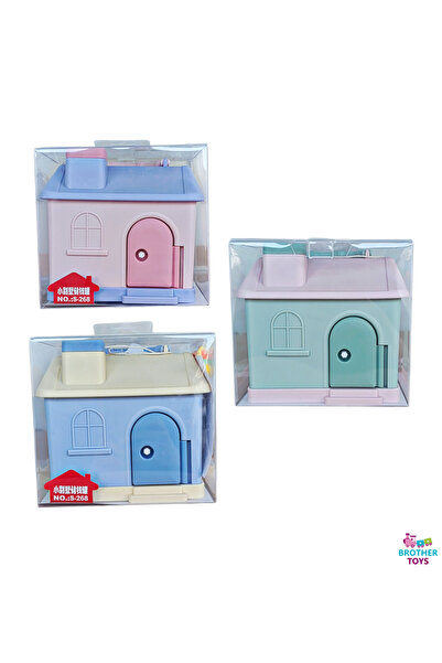 Brother Toys 1 Adet Ev Figürlü Metal Kilitli Kumbara Para Kutusu Şirin Mini G...