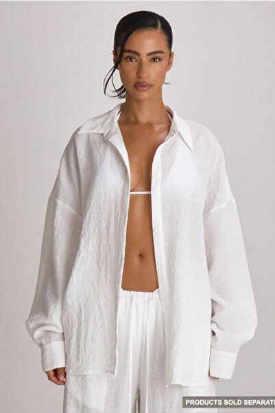 COOL TARZ Γυναικείο λινό πουκάμισο oversized – Καλοκαιρινό με ελαφριά υφή, άν...