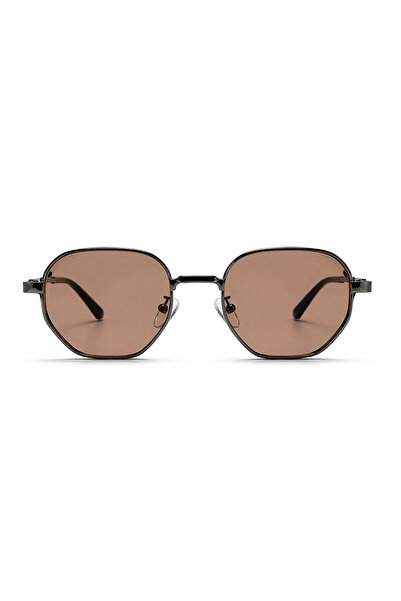 Toz Vintage Lipento Gray Metal Frame Coffee Glass Geometric Unisex Vintage Re...