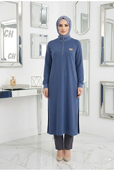wishne Oşyo Fabric Zippered Long Tunic - Flexible and Form-Fitting