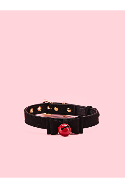 OEM Sexy Choker with Bow Tie and Bell - Black