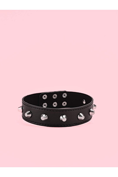 OEM Choker Punk cu Tinte - Negru