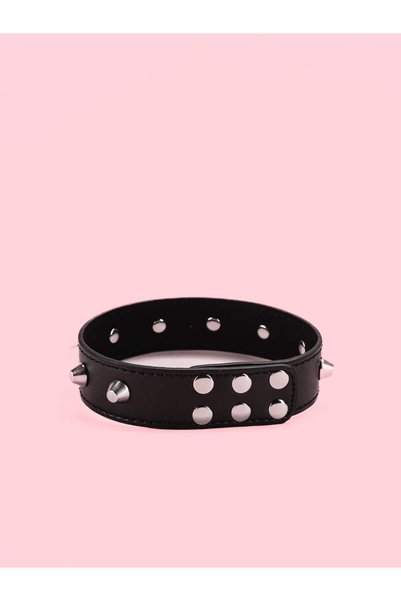 OEM Choker Punk cu Tinte - Negru