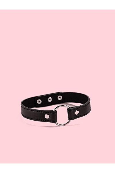 OEM Simple Punk Choker with Ring - Black