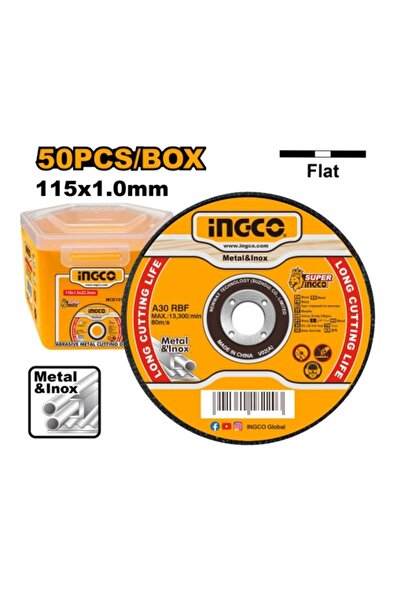 Ingco Λειαντικός Δίσκος 115 x 1.0 χιλ. 50 τεμ./κουτί