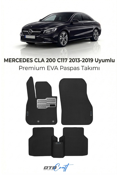 OTOCRAFT Mercedes CLA 200 C117 (2013-2019) Araca Özel 3D Havuzlu Eva Paspas T...