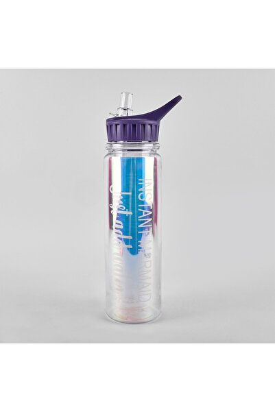 OEM Μπουκάλι νερού με στόμιο, 320 ml, εφέ καθρέφτη, μωβ καπάκι