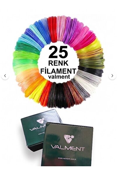 tekmation PLA 3D Kalem Yazıcı için 25 Renk (25 x 1 metre) 25 Metre PLA Filament