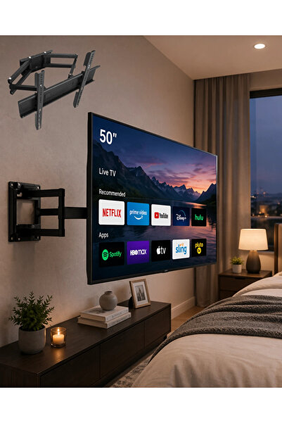 Twin Store 32 55 İnç Tv Askı Aparatı Hareketli Duvar Askısı Döner Televizyon ...