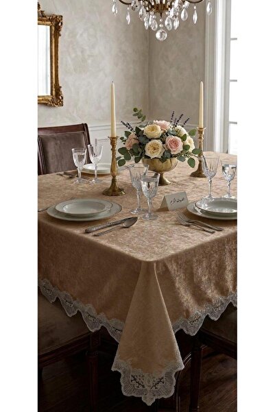 DAHABELLA LUXE HOME مفرش طاولة فاخر من المخمل اللامع - مفرش صالون فاخر بتفاصي...