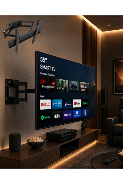 Twin Store 32 55 İnç Televizyon Askı Aparatı Duvara Monte Hareketli Tv Tutucu