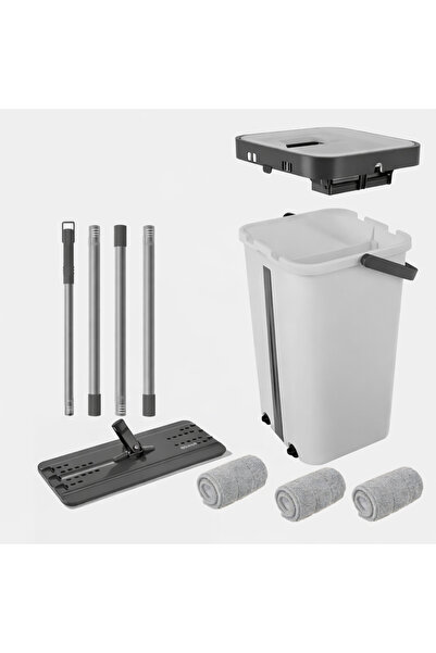 JOYMOOP 360 °   Σφουγγαρίστρα πλακέ με κουβά 11 λίτρων για διαχωρισμό καθαρού...