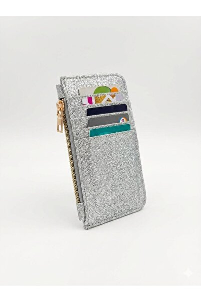 Marvelis Si̇ndi̇ Glittery Card Holder and Women's Wallet