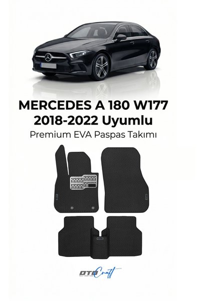 OTOCRAFT Mercedes A 180 W177 (2018-2022) Araca Özel 3D Havuzlu Eva Paspas Tam...