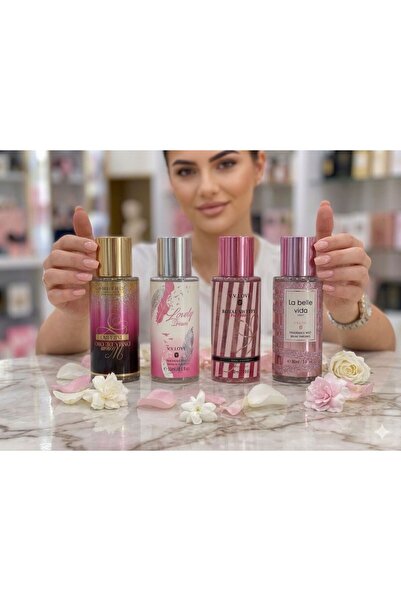 V.V LOVE Σετ Δώρου 4 Αρωματικά Σπρέι V.V. Αγάπη – Συλλογή Λαμπερή Ανθοφορία, ...
