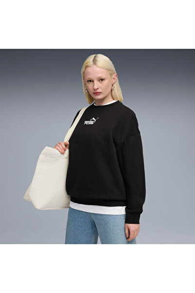 Puma Essential NATURE 2.0 Crew Kadın Siyah Sweatshirt