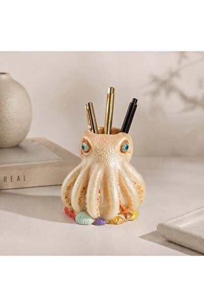 EOS Kolektif Dek-2124 Eos Octopus Series - Unbreakable Epoxy Cream Pen Holder