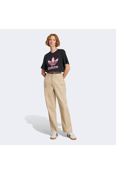 adidas Trefoil Boxy Kadın Siyah T-Shirt