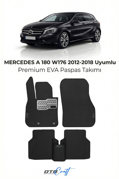 OTOCRAFT Mercedes A 180 W176 (2012-2018) Araca Özel 3D Havuzlu Eva Paspas Tam...