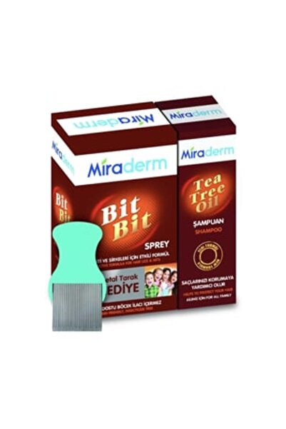 Miraderm Set Bit Bit Saç Spreyi + Şampuanı + Çelik Tarak ( 1 ADET )