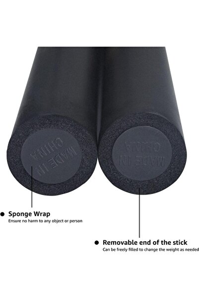 S.d.f Ausemku Nunchucks - Safe Foam Rubber Training Nunchucks/Nunchakus with Steel Chain - 2 Pack Black