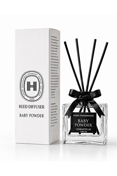 homeartplus Bebek Pudra Çubuklu oda kokusu Fiyonklu 100 ml diffuser