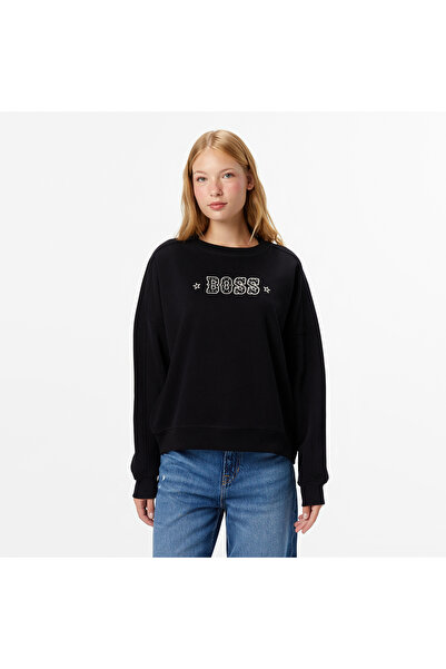 BOSS Eland Kadın Siyah Sweatshirt