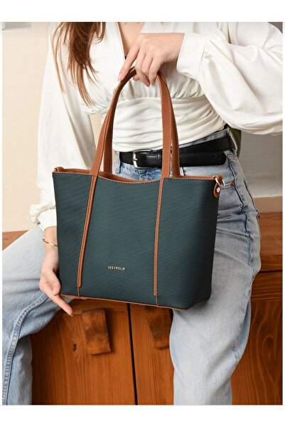 Just Polo Justpolo Women's Large Size Multi-Section Shoulder and Crossbody Bag