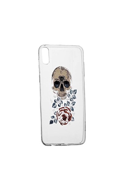 bestcase Силиконов калъф с череп, розов, съвместим със Samsung Galaxy A02, ус...