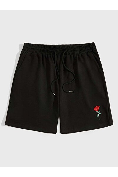 CLASSY.MODA Unisex γραφικά τυπωμένα μαύρα σορτς Streetwear Άνετη εφαρμογή