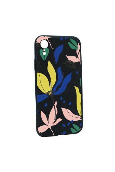 bestcase Θήκη σιλικόνης συμβατή με Apple iPhone XR, με σχέδιο λουλουδιών, ανθ...