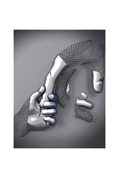 JNA Абстрактна картина - JNAOZI, Модерна скулптура, 3D, Сив, 40x60см